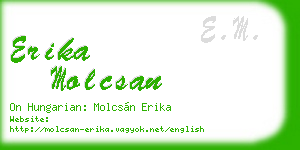 erika molcsan business card